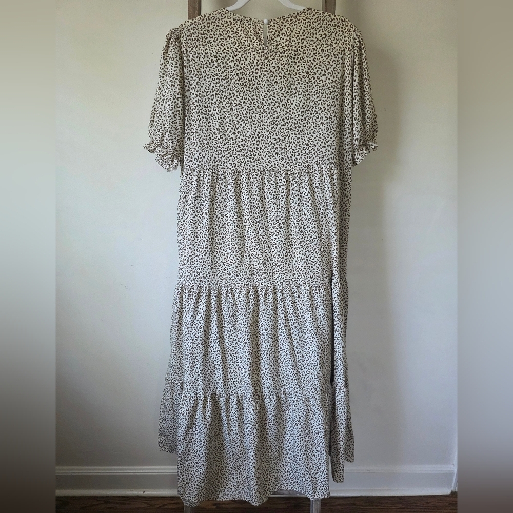 ⭐️40% Off⭐️ Prettygarden Boho Leopard Print Puff Sleeve Dress - Picture 10 of 14